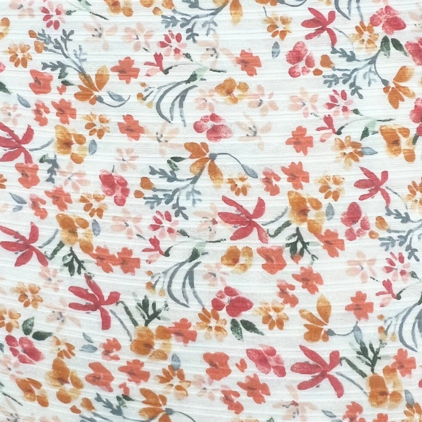 Stretch Ribbed Floral