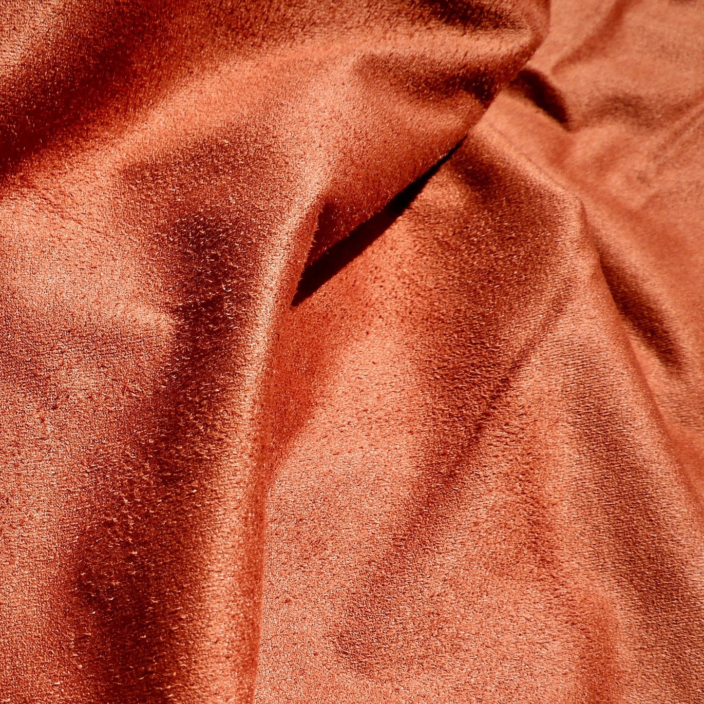 faux suede burnt orange head wrap, soft, textured and stretchy