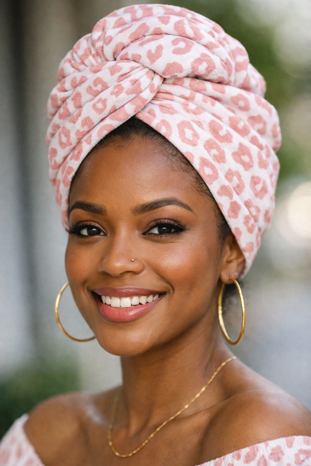Stretch Wrap Pink Print