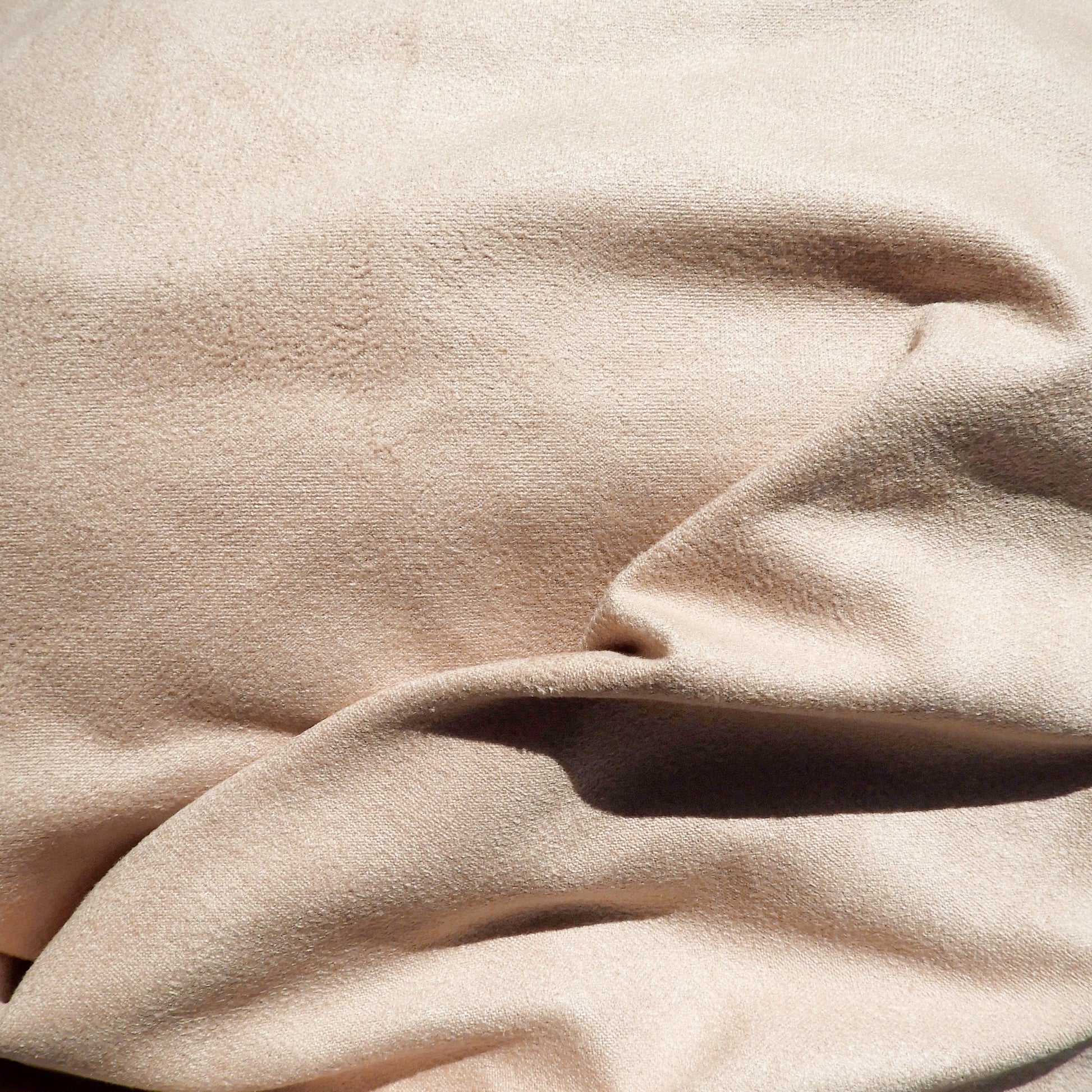 Soft, textured, stretchy, light shade of brown faux suede head wrap