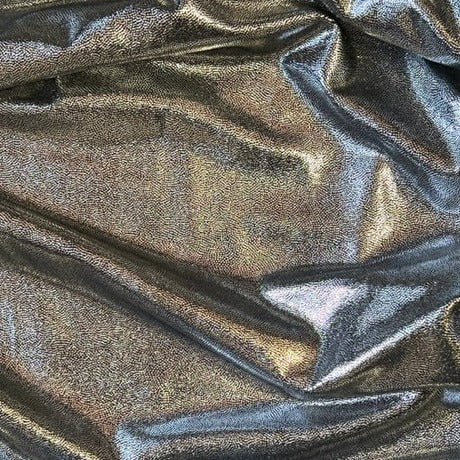 stretchy, shiny dark silver metallic head wrap