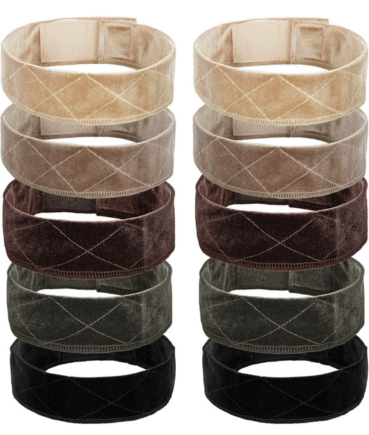 velcro non slip adjustable headwrap bands. available in 5 colors tan, coffee, brown, black and army green